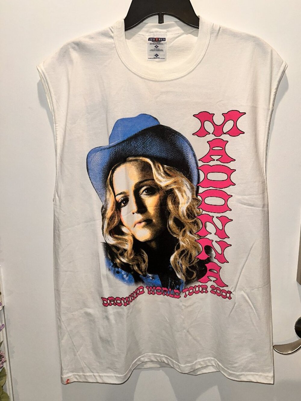 Madonna Drowned World Tour 2001 White Sleeveless Concert T-Shirt